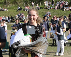 Textautorin Sabrina Fehneberg bei der Siegerehrung.